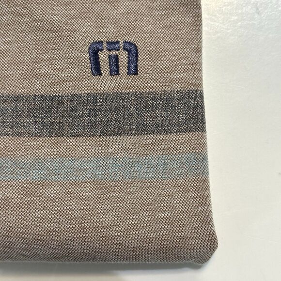 Travis Mathew Polo Shirt Mens Large Brown Golf Performance Lightweight Pima - Picture 9 of 9